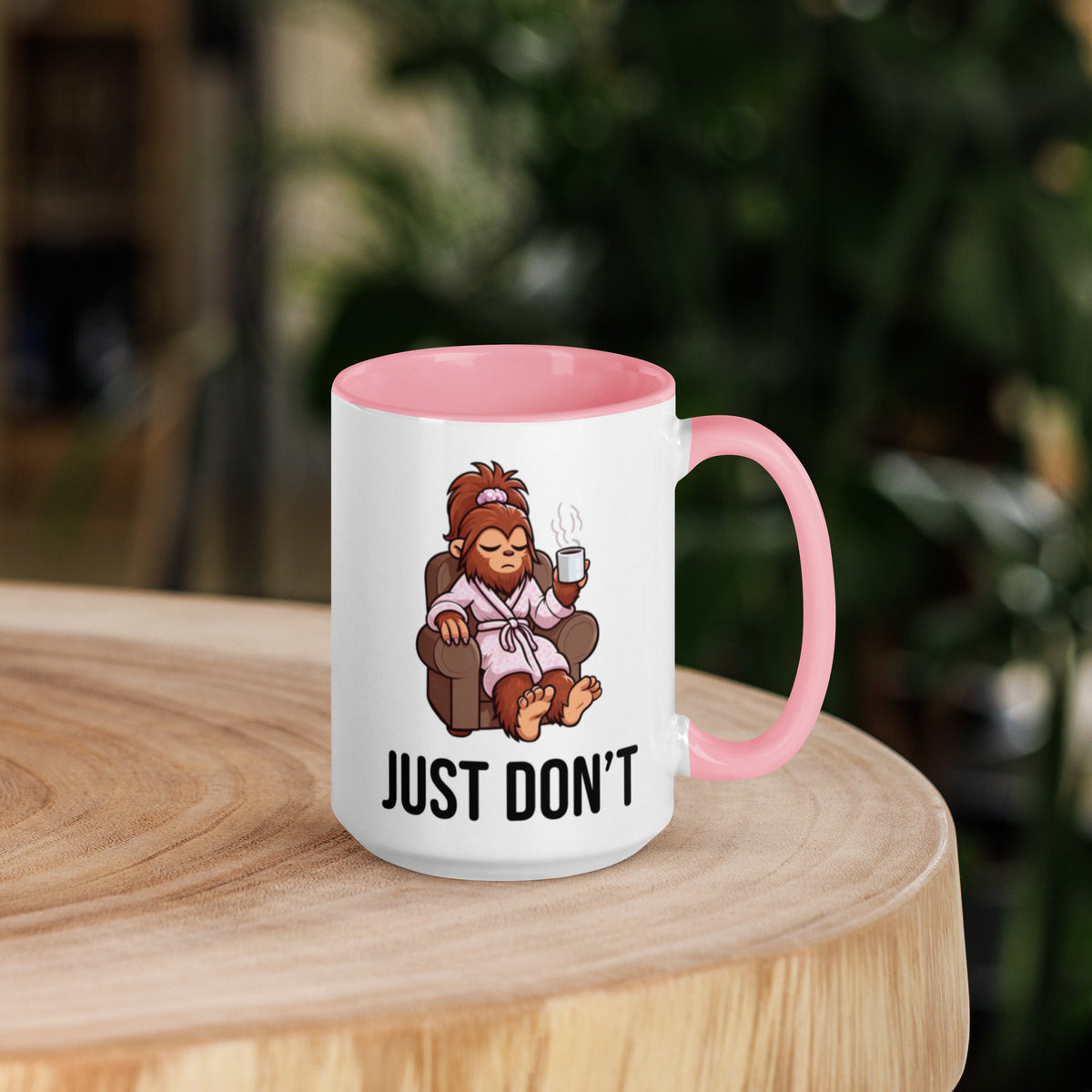 Grumpy Lady Bigfoot Ceramic Mug – Funny Sasquatch Coffee Cup for Coffee Lovers - Cryptid Gift