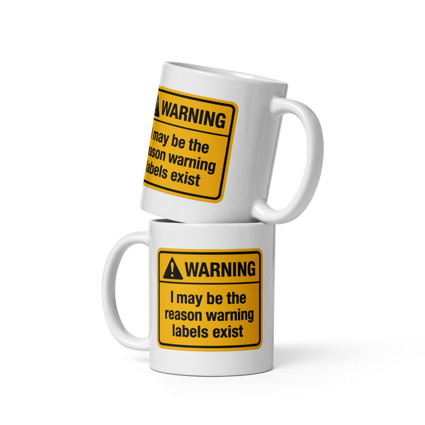 Warning Label Coffee Mug Funny - Sarcastic Gift for Him Her - Novelty Humor Mug Gag Gift
