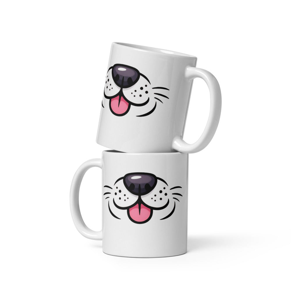 Dog Face Mug - Funny Dog Lover Gift - Cute Puppy Coffee Mug - Dog Mom, Dog Dad Gift