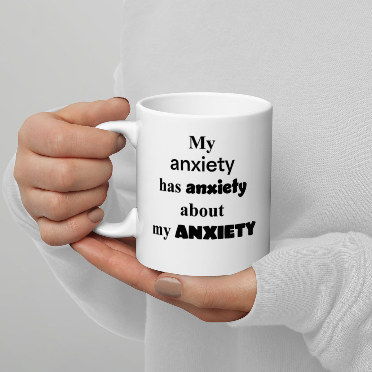 Anxiety Mug Funny - Mental Health Coffee Mug Gift - Overthinker Anxious Gift For Her Him