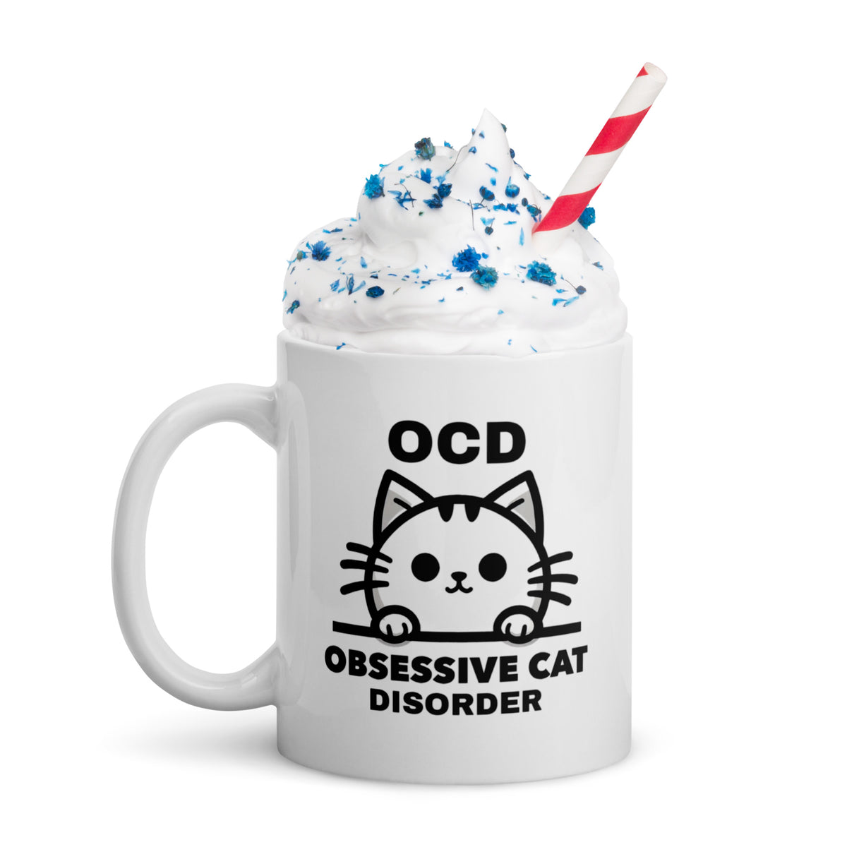 Cat Mug - OCD Obsessive Cat Disorder - Funny Cat Lover Gift for Cat Mom Dad - Sarcastic Pet Owner Coffee Mug