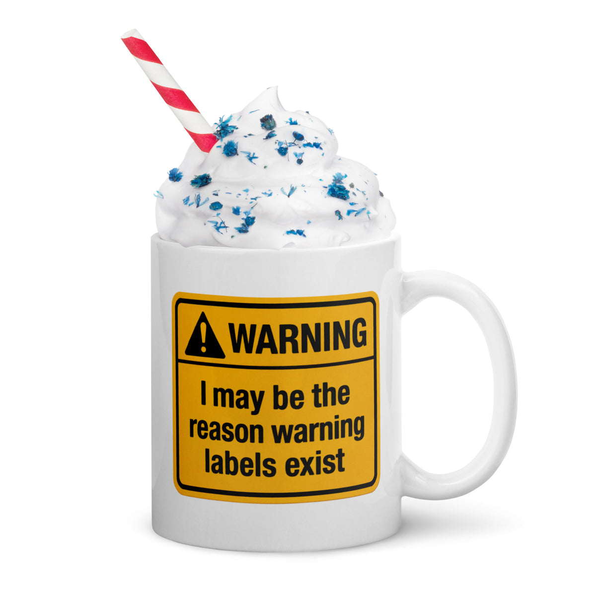 Warning Label Coffee Mug Funny - Sarcastic Gift for Him Her - Novelty Humor Mug Gag Gift