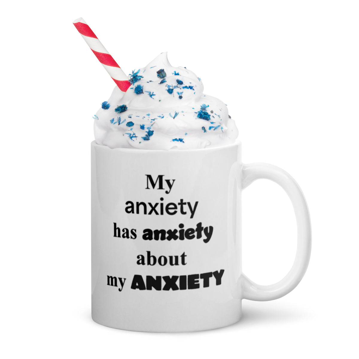 Anxiety Mug Funny - Mental Health Coffee Mug Gift - Overthinker Anxious Gift For Her Him