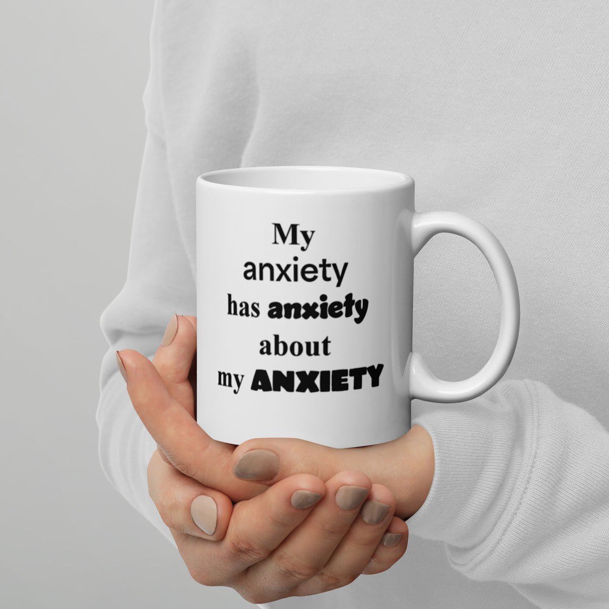 Anxiety Mug Funny - Mental Health Coffee Mug Gift - Overthinker Anxious Gift For Her Him
