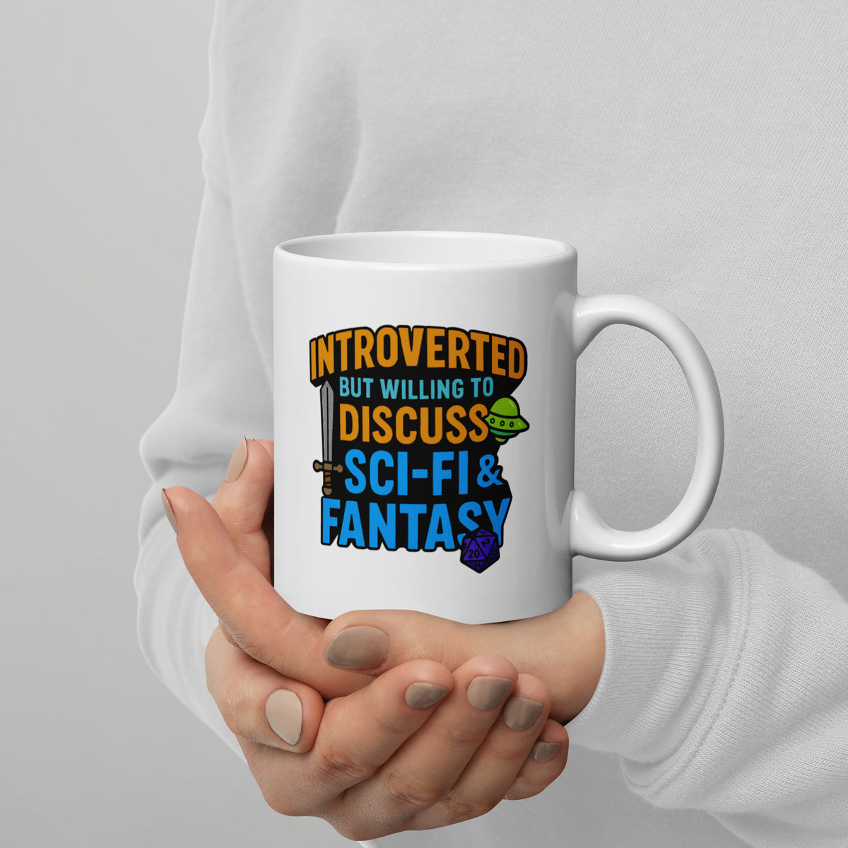 Funny D&D Gamer Mug - Dungeons Dragons Gift for Men Women - Fantasy Coffee Cup