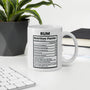 Rum Lover Gift Mug - Funny Nutrition Facts Coffee Mug for Dad - Sarcastic Rum Drinker Gift for Men Friends