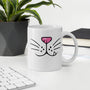 Cat Face Mug - Funny Cat Coffee Mug - Cat Lover Gift - Novelty Ceramic Mug - Cute Cat Mug
