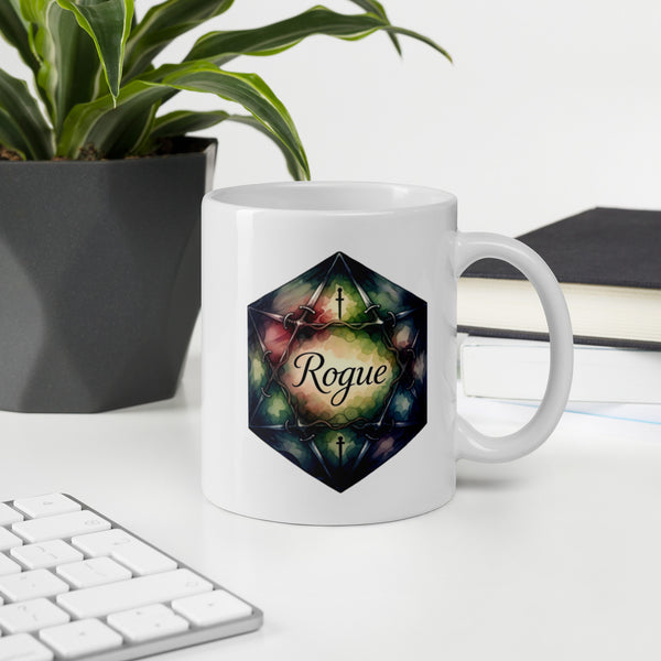 Rogue Class DND Coffee Mug - Dungeons and Dragons Gift - Tabletop Gaming Mug - RPG Gift - Fantasy Class Cup