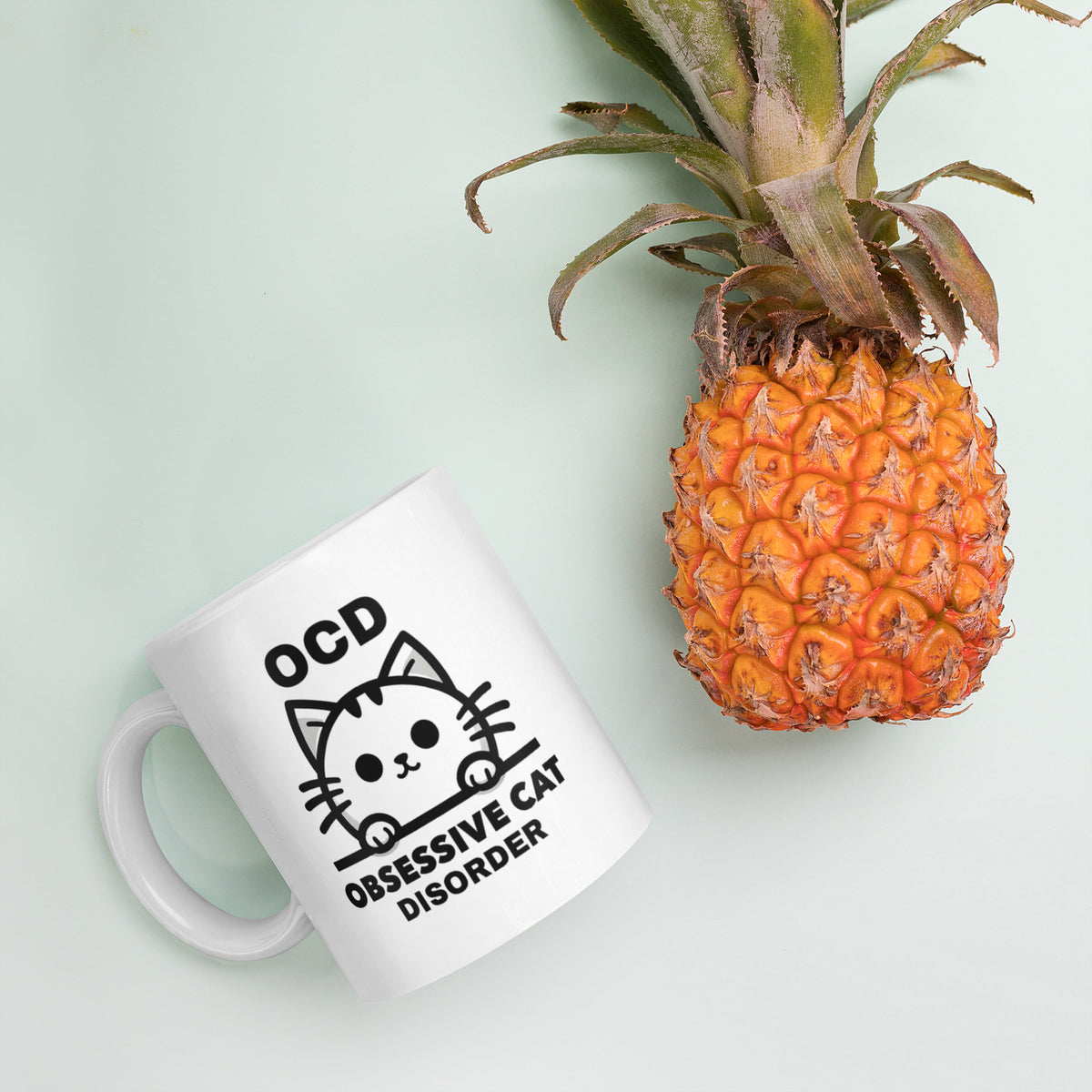 Cat Mug - OCD Obsessive Cat Disorder - Funny Cat Lover Gift for Cat Mom Dad - Sarcastic Pet Owner Coffee Mug