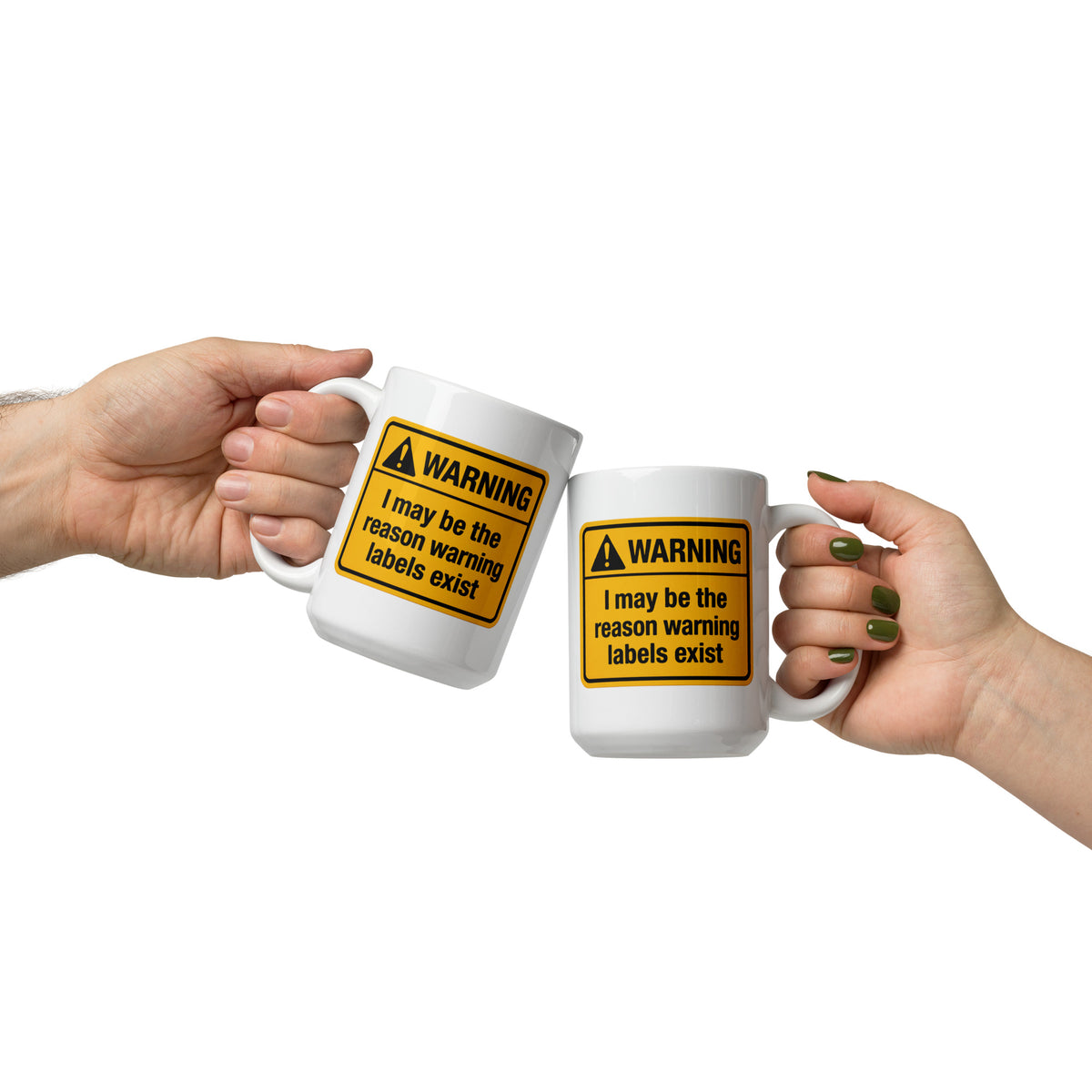 Warning Label Coffee Mug Funny - Sarcastic Gift for Him Her - Novelty Humor Mug Gag Gift
