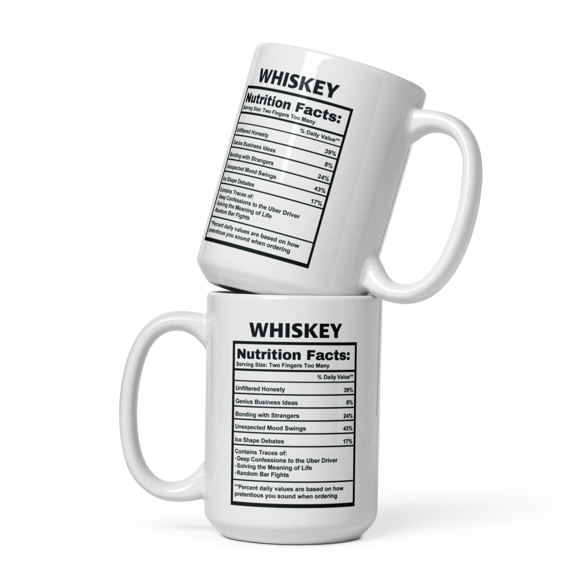 Whiskey Lover Mug Funny - Gift for Dad Men Husband - Sarcastic Whiskey Coffee Mug Bourbon Gift