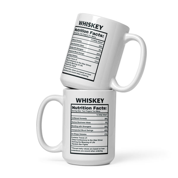 Whiskey Lover Mug Funny - Gift for Dad Men Husband - Sarcastic Whiskey Coffee Mug Bourbon Gift