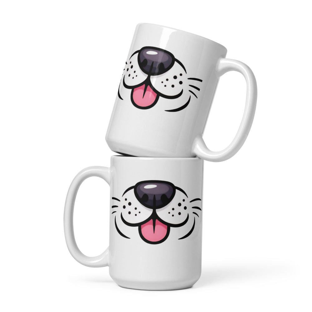 Dog Face Mug - Funny Dog Lover Gift - Cute Puppy Coffee Mug - Dog Mom, Dog Dad Gift