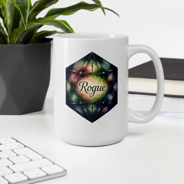 Rogue Class DND Coffee Mug - Dungeons and Dragons Gift - Tabletop Gaming Mug - RPG Gift - Fantasy Class Cup