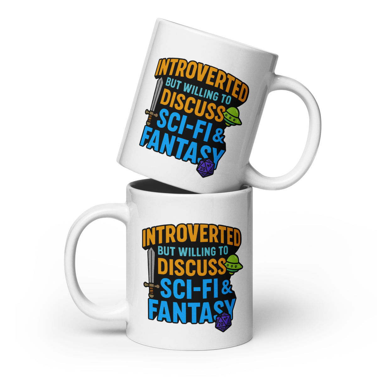 Funny D&D Gamer Mug - Dungeons Dragons Gift for Men Women - Fantasy Coffee Cup