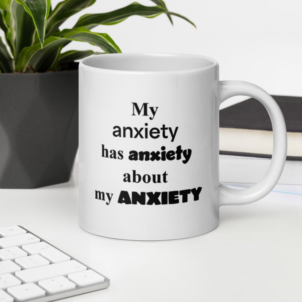 Anxiety Mug Funny - Mental Health Coffee Mug Gift - Overthinker Anxious Gift For Her Him
