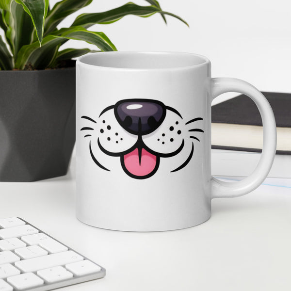 Dog Face Mug - Funny Dog Lover Gift - Cute Puppy Coffee Mug - Dog Mom, Dog Dad Gift