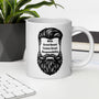 Funny Beard Mug For Men - With Great Beard Comes Great Responsibility - Coffee Mug Bearded Dad Gift - Beard Lover Novelty Mug